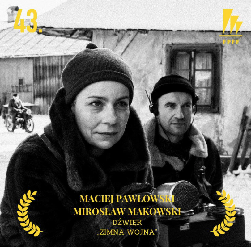 "Zimna Wojna" - nagroda za dźwięk podczas 43 Festiwalu Polskich Filmów Fabularnych w  Gdynii